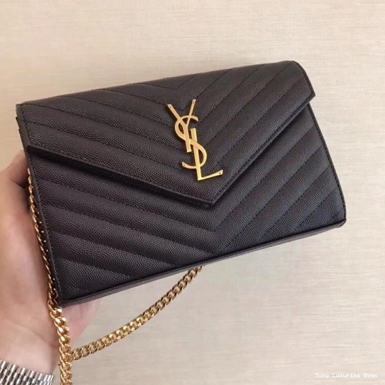 Tony Luxuries MATELASSÉ YSL WALLET CHAIN CASSANDRE 0710